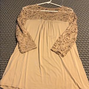 Lace sleeve top